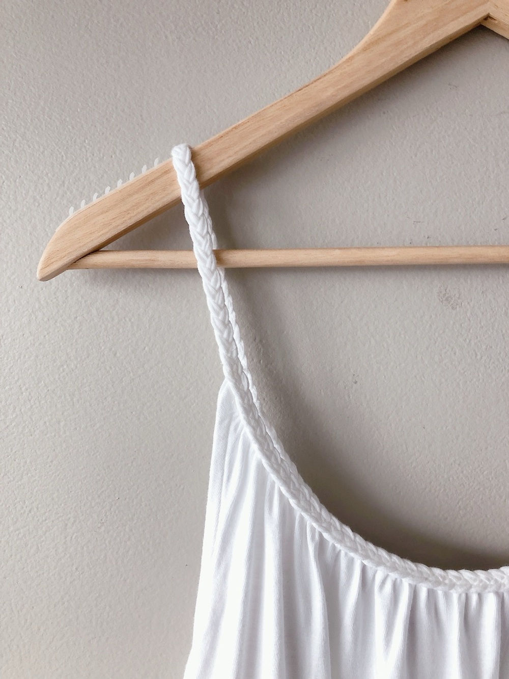 Old Navy Braided-Strap Tiered Mini White Swing Dress women’s size large - Picture 11 of 14